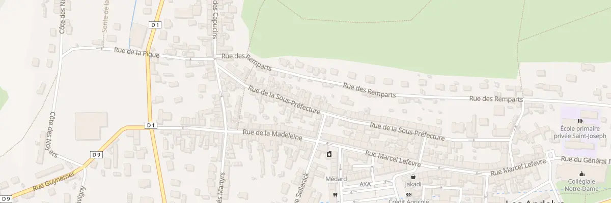 Plan du 68 Rue de la sous Préfecture aux Andelys
