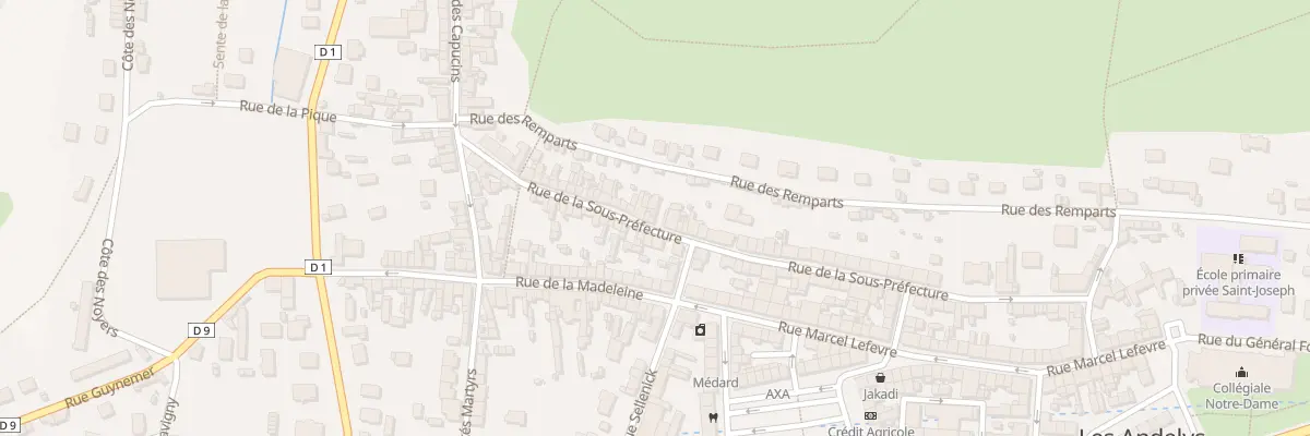 Plan du 66 Rue de la sous Préfecture aux Andelys