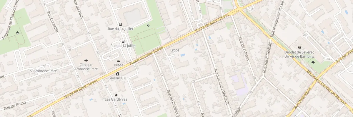 Plan du 390 Rte de Saint Simon à Toulouse