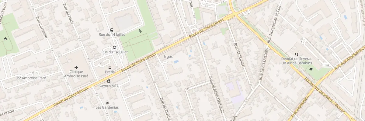 Plan du 394 Rte de Saint Simon à Toulouse