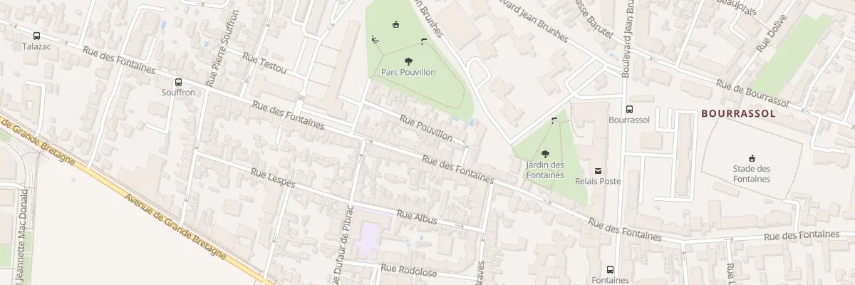 Plan du 150 Rue des Fontaines à Toulouse