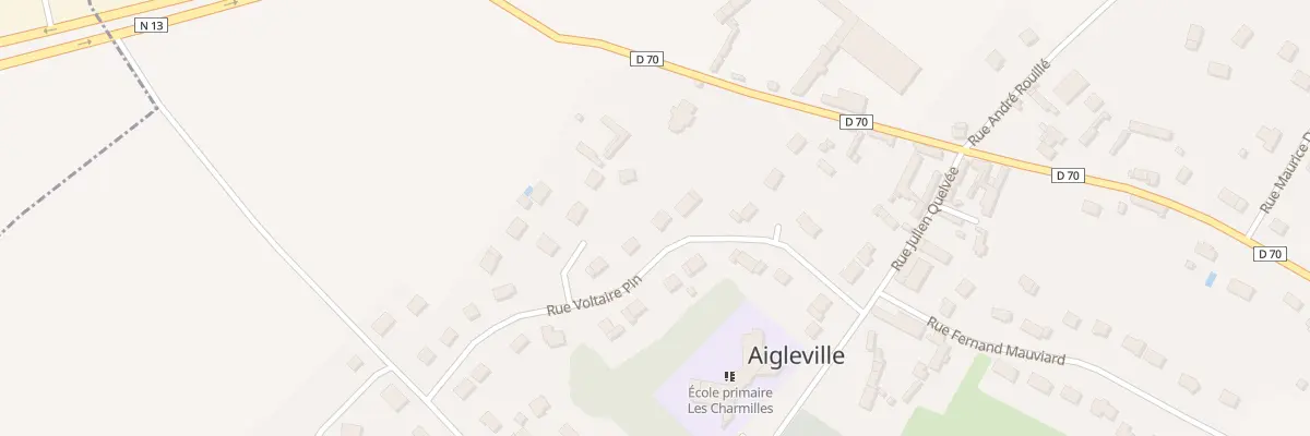 Plan du 14 Le Village à Aigleville