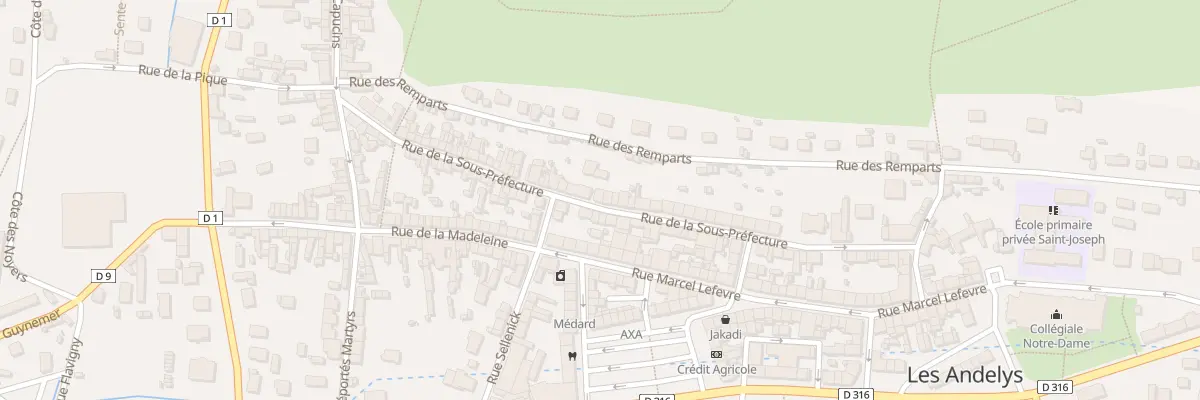 Plan du 50 Rue de la sous Préfecture aux Andelys