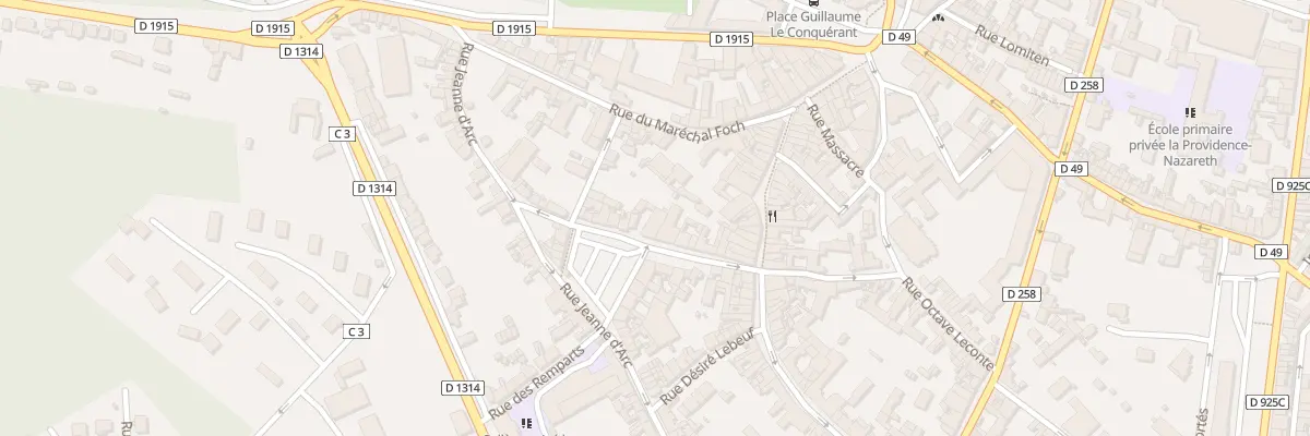 Plan du 1 Pl Saint Jacques à Eu