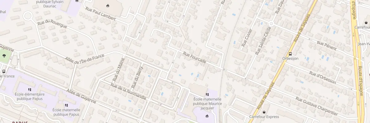 Plan du 45 Rue Fourcade à Toulouse