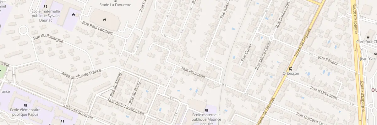 Plan du 34B Rue Fourcade à Toulouse