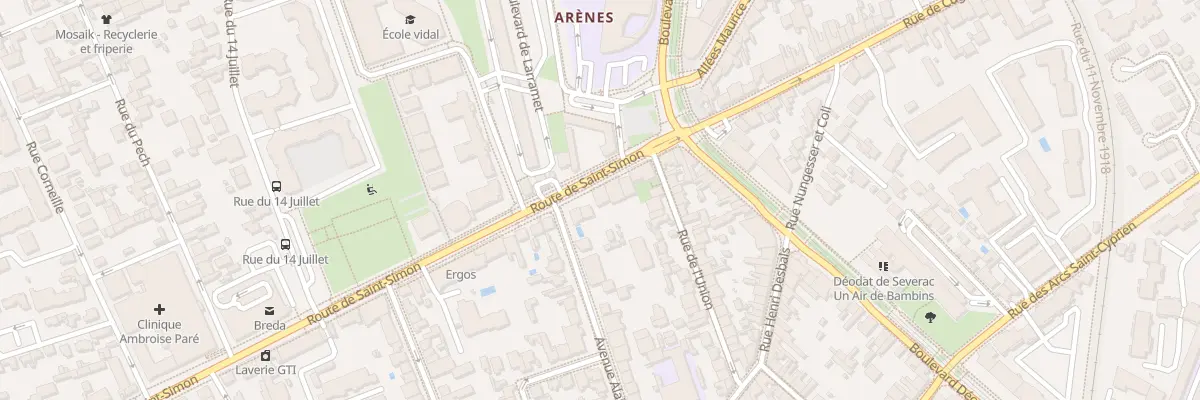 Plan du 408B Rte de Saint Simon à Toulouse
