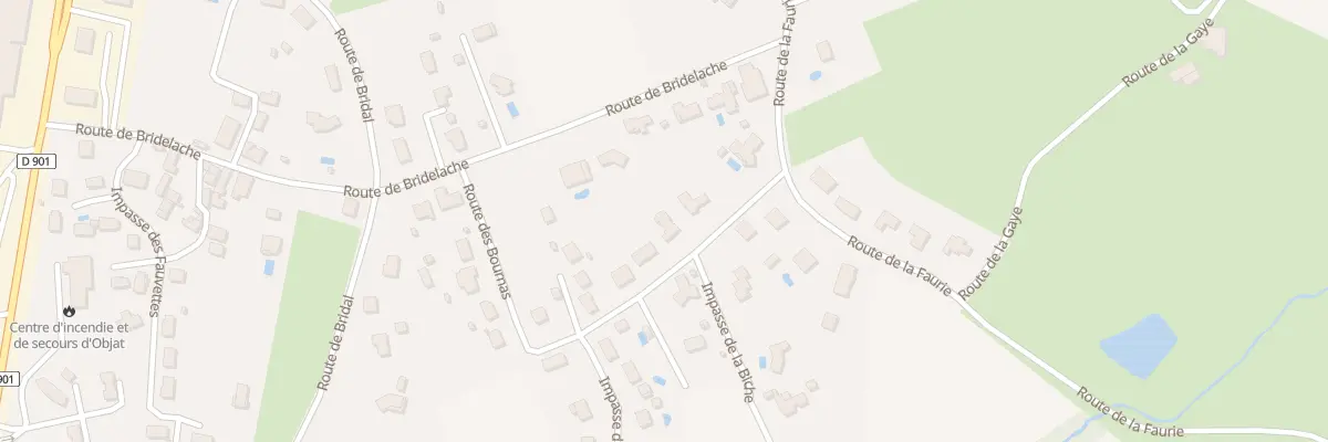 Plan du 301 Rte Des Bournas à Objat