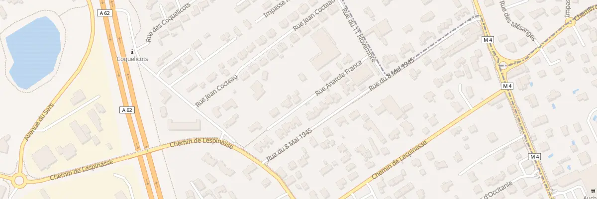 Plan du 9001 Rue Anatole France à Aucamville