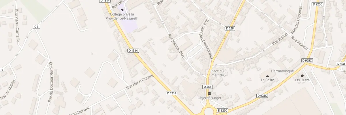 Plan du 17 Rue Jeanne d’Arc à Eu