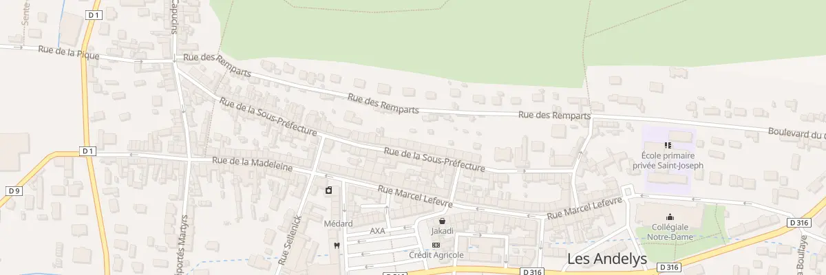 Plan du 32 Rue de la sous Préfecture aux Andelys