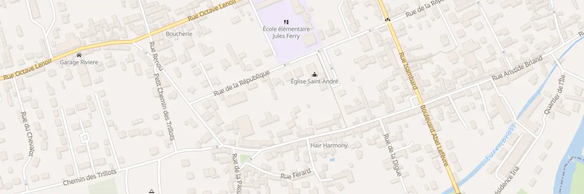 Plan du 12 Rue de la République à Ézy-sur-Eure