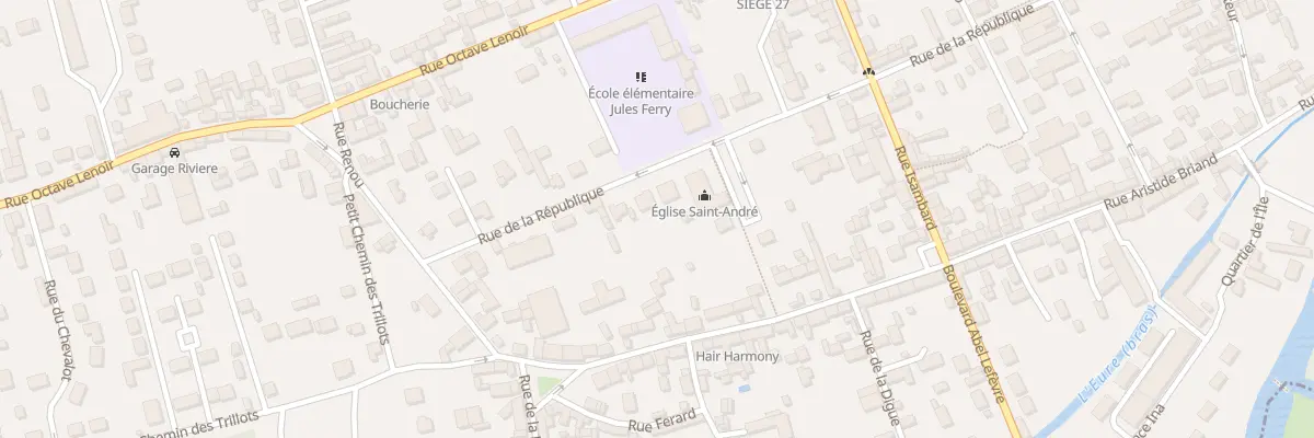 Plan du 14 Rue de la République à Ézy-sur-Eure