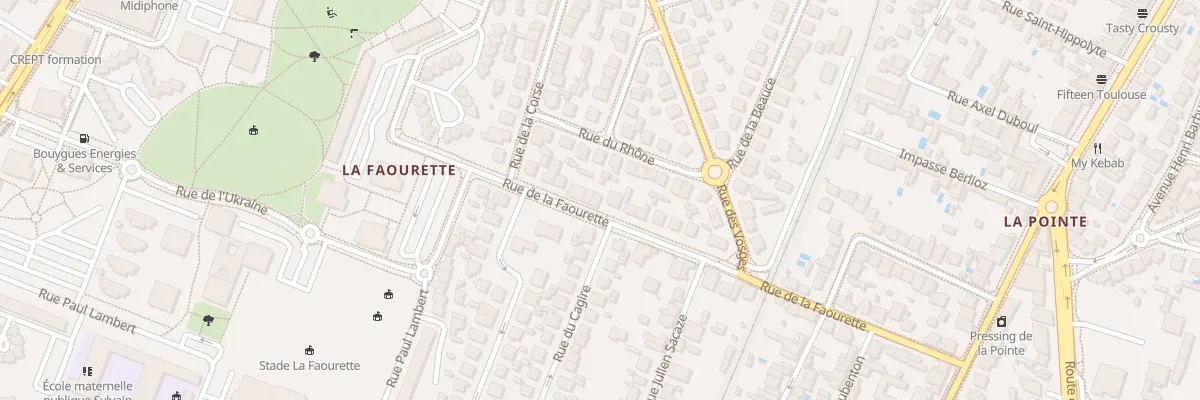 Plan du 38 Rue de la Faourette à Toulouse