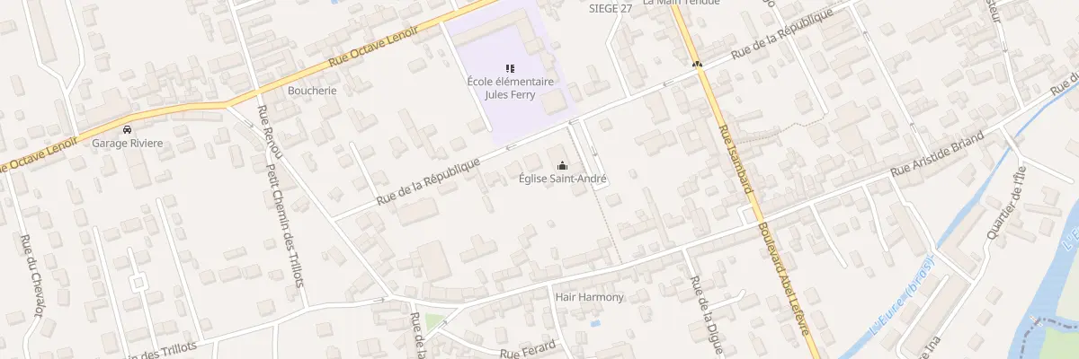 Plan du 16 Rue de la République à Ézy-sur-Eure