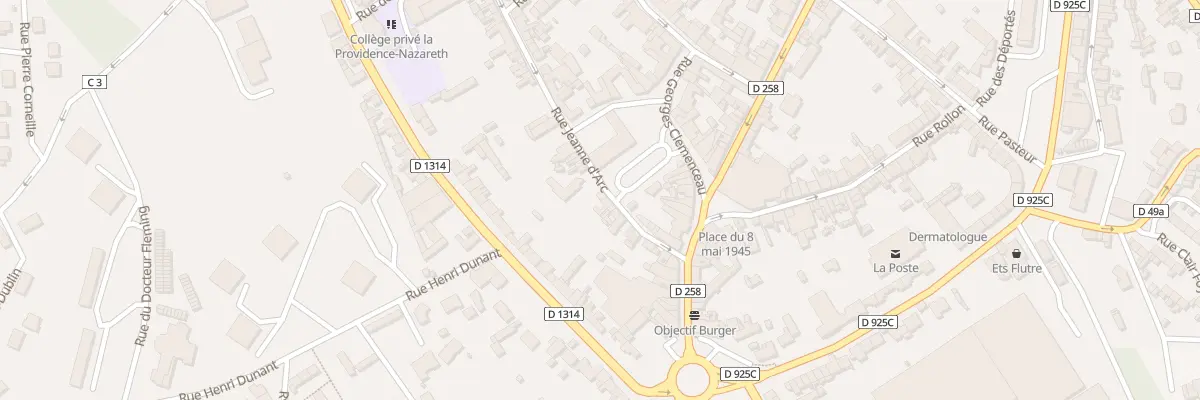 Plan du 15 Rue Jeanne d’Arc à Eu