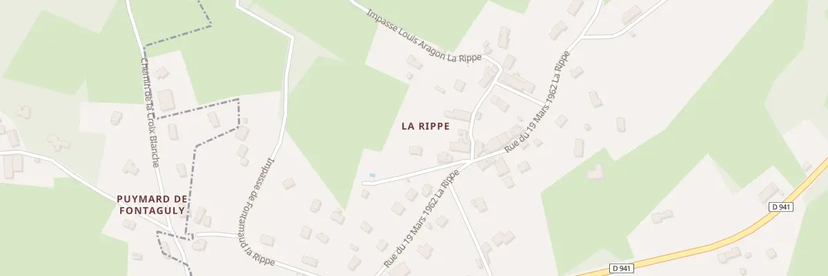 Plan du 6 Imp de la Pecherie La Rippe à Royères