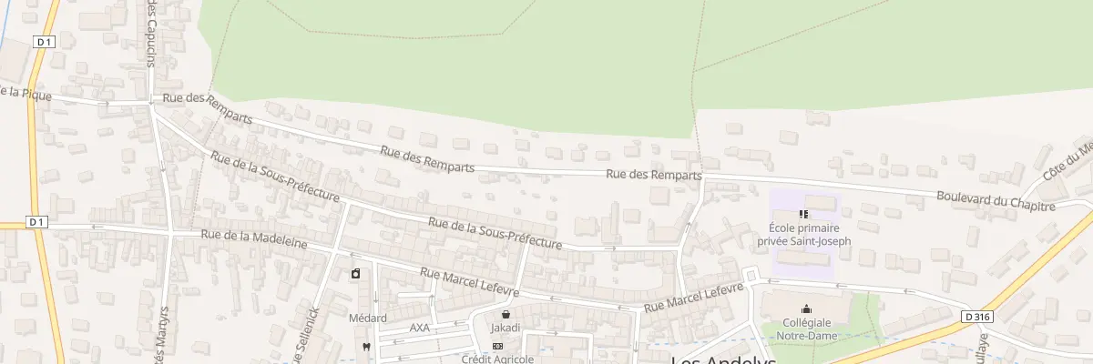 Plan du 16 Rue de la sous Préfecture aux Andelys