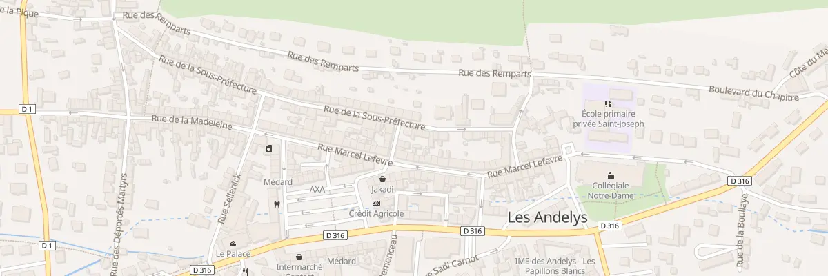 Plan du 21 Rue de la sous Préfecture aux Andelys