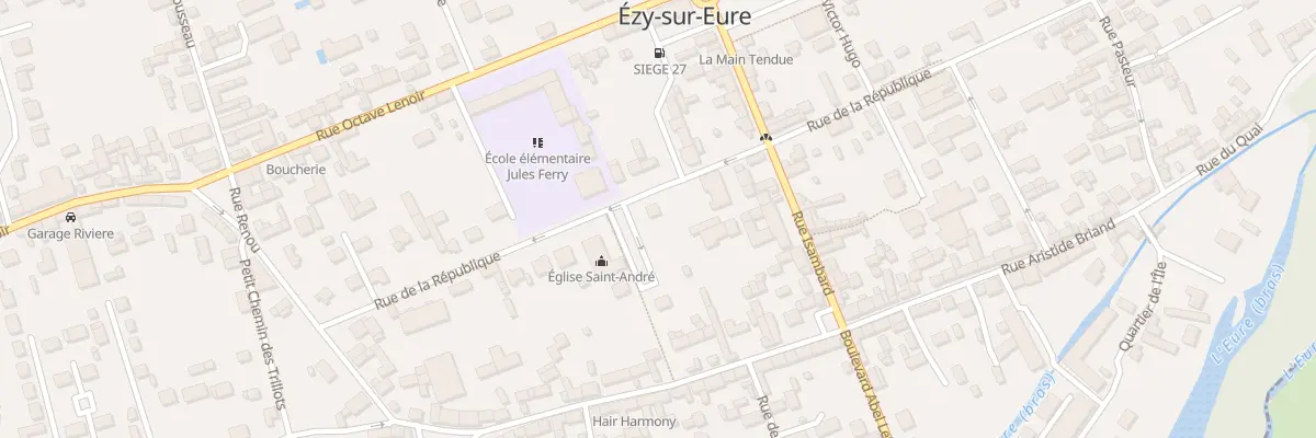 Plan du 22 Rue de la République à Ézy-sur-Eure