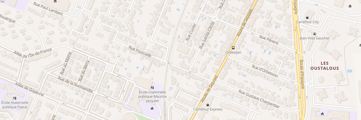 Plan du 20 Rue Fourcade à Toulouse