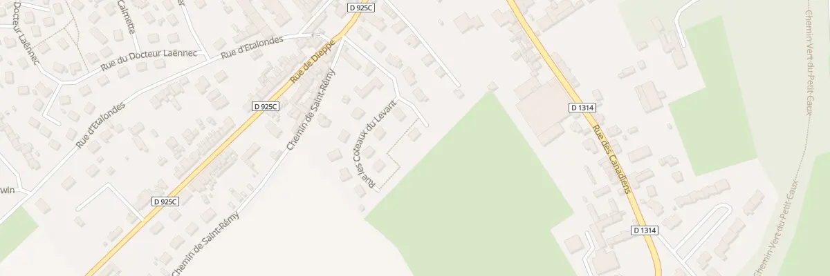 Plan du 22 Rue les Coteaux du Levant à Eu