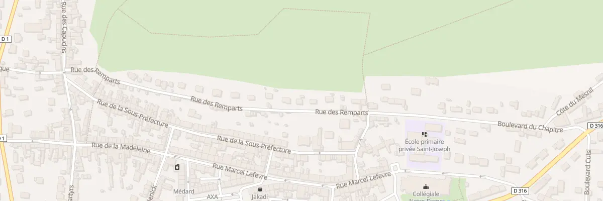 Plan du 20T Rue des Remparts aux Andelys