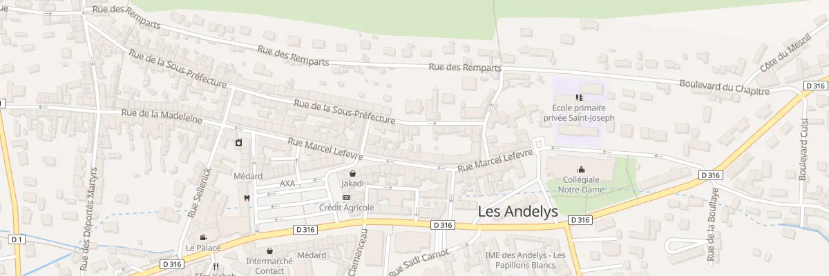 Plan du 13 Rue de la sous Préfecture aux Andelys