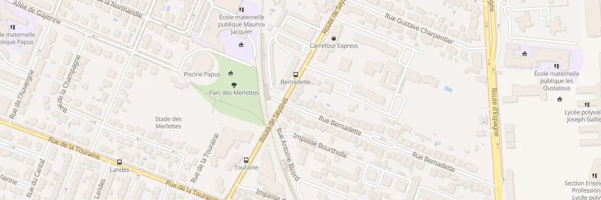 Plan du 66 Rue Bernadette à Toulouse