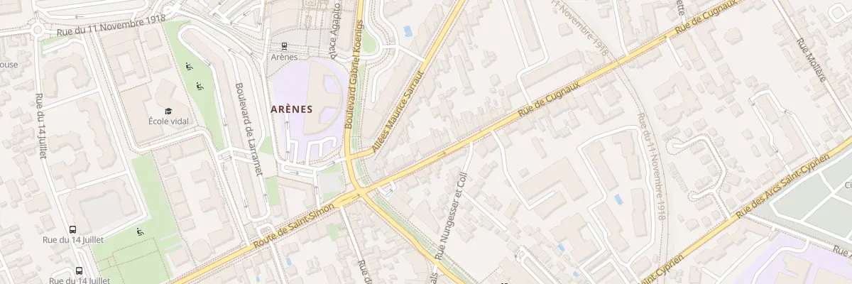 Plan du 9 Rue de Cugnaux à Toulouse