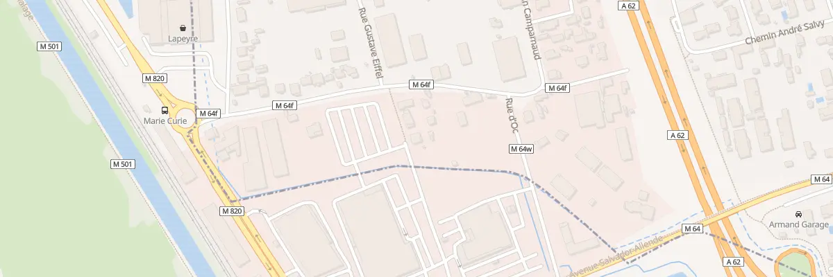 Plan du 17T Rue Pierre et Marie Curie à Aucamville