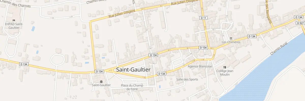 Plan du 74B Rue Grande à Saint-Gaultier
