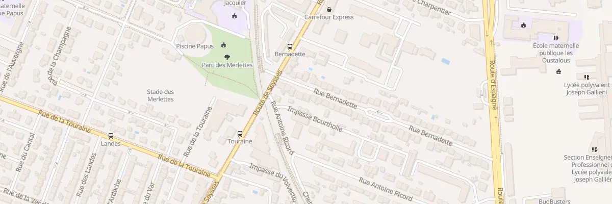 Plan du 63 Rue Bernadette à Toulouse