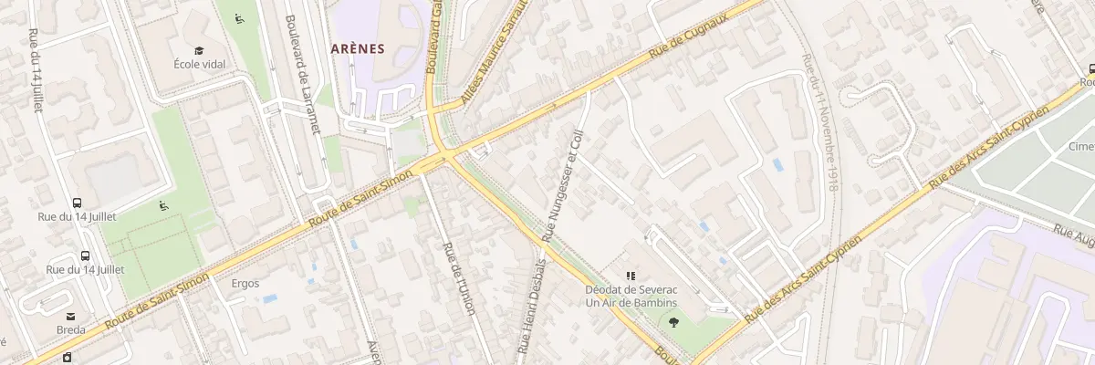 Plan du 5 Rue Nungesser et Coli à Toulouse