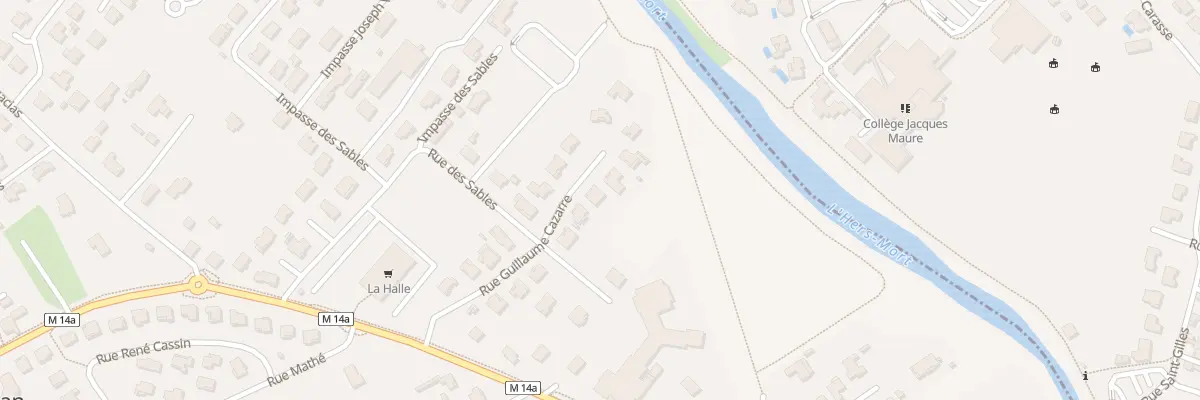 Plan du 12 Rue Guillaume Cazarre à Saint-Alban