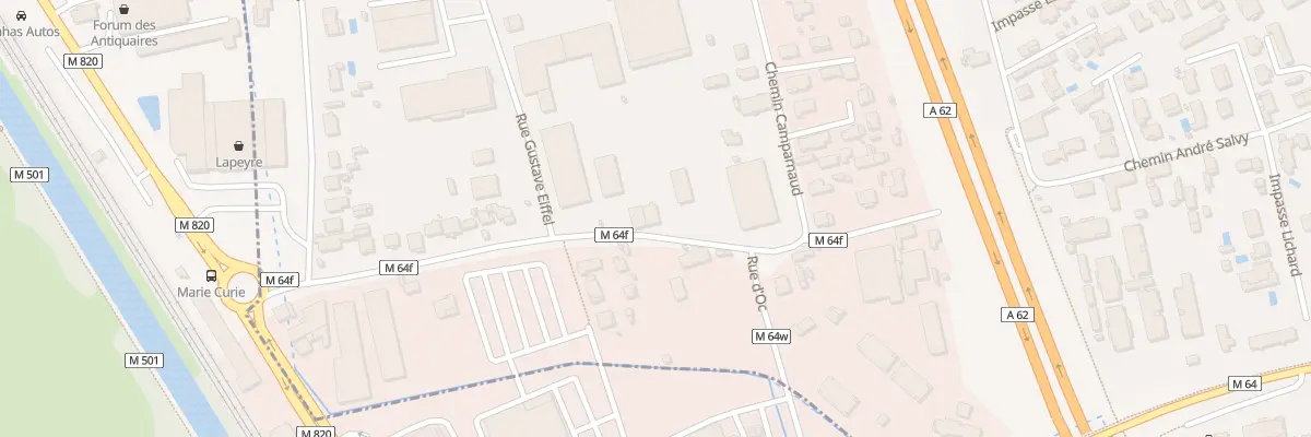 Plan du 16 Rue Pierre et Marie Curie à Aucamville