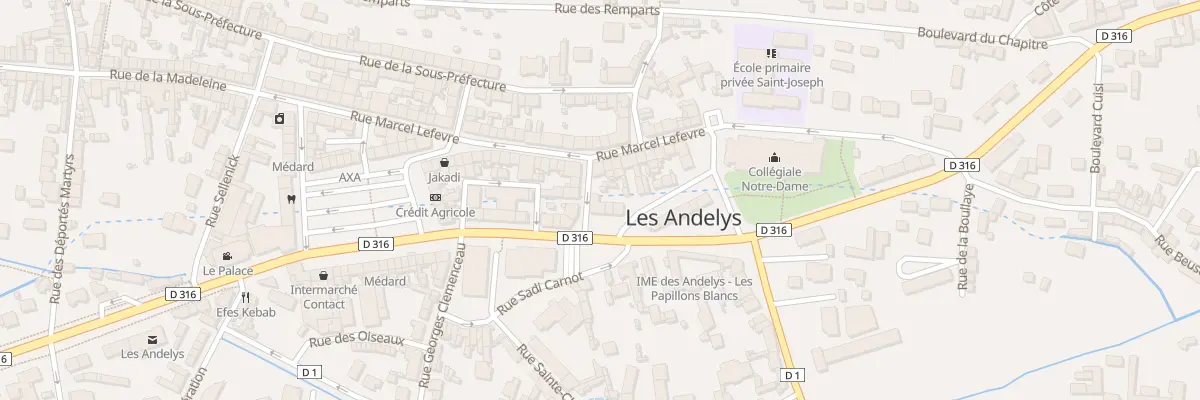 Plan du 1 Rue Henri d’Andeli aux Andelys