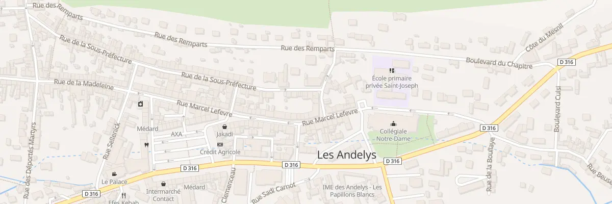 Plan du 3 Rue de la sous Préfecture aux Andelys