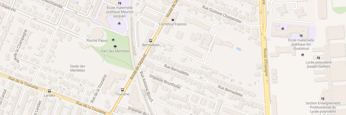 Plan du 56 Rue Bernadette à Toulouse