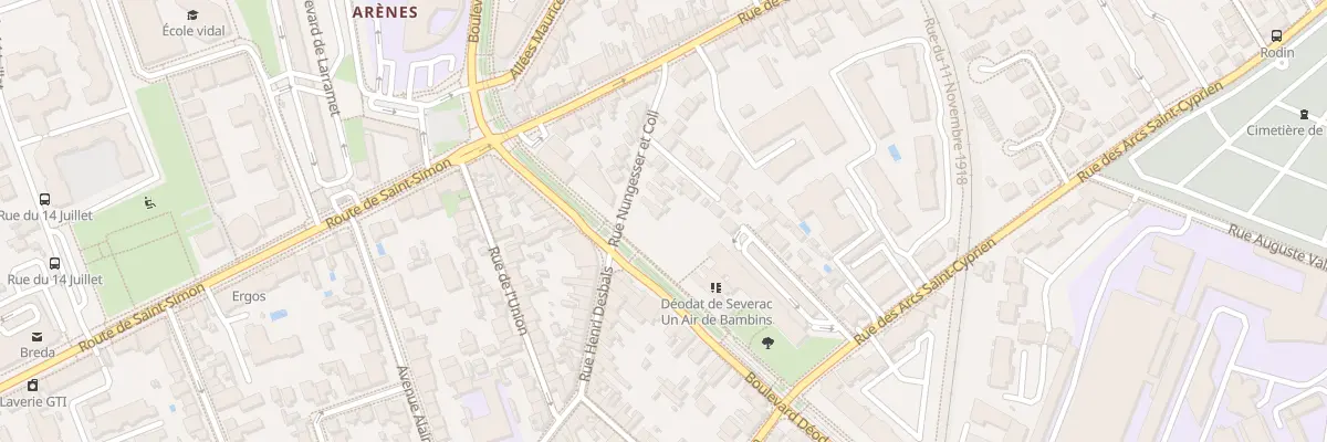 Plan du 6 Rue Nungesser et Coli à Toulouse
