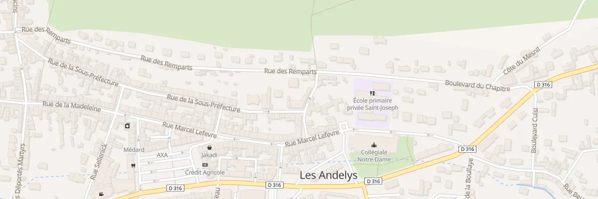Plan du 2 Rue de la sous Préfecture aux Andelys