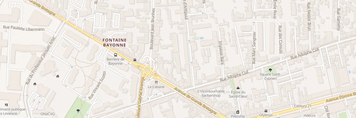 Plan du 34 Av de Grande Bretagne à Toulouse