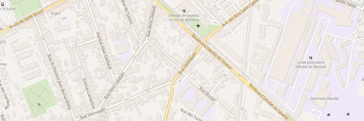 Plan du 123 Rue Vestrepain à Toulouse