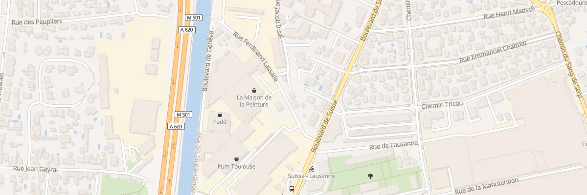 Plan du 4 Rue Ferdinand Lassalle à Toulouse