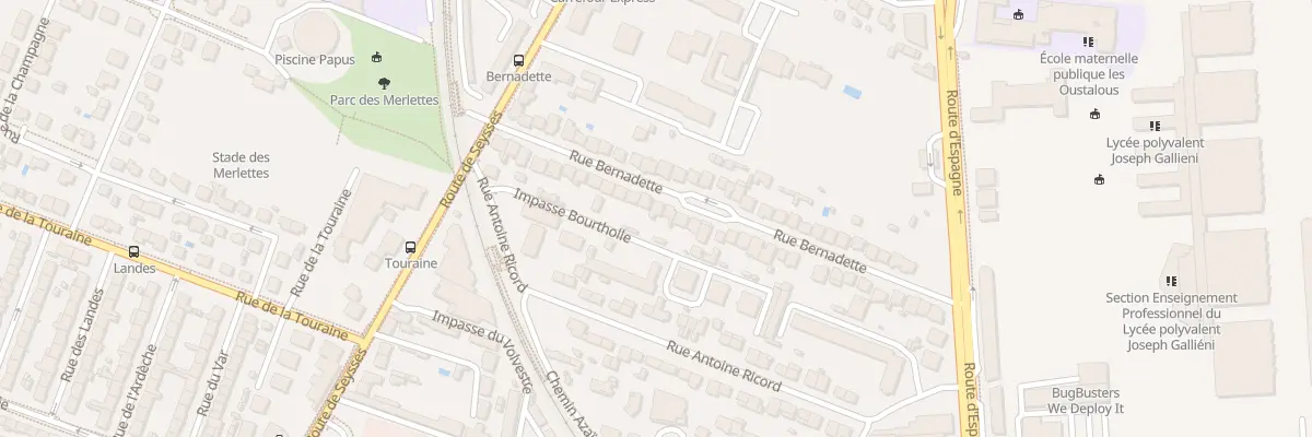 Plan du 45 Rue Bernadette à Toulouse