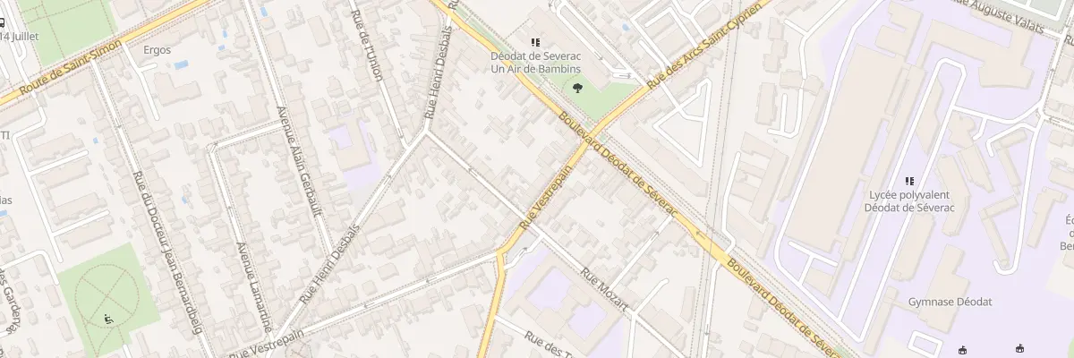 Plan du 125 Rue Vestrepain à Toulouse