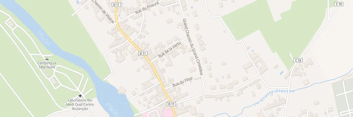Plan du 10 Rue de la Vertu à Buzançais