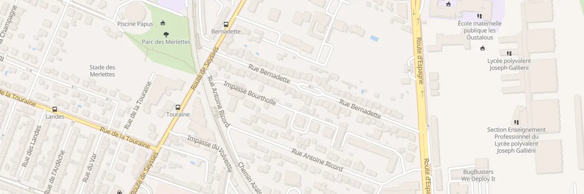 Plan du 43 Rue Bernadette à Toulouse