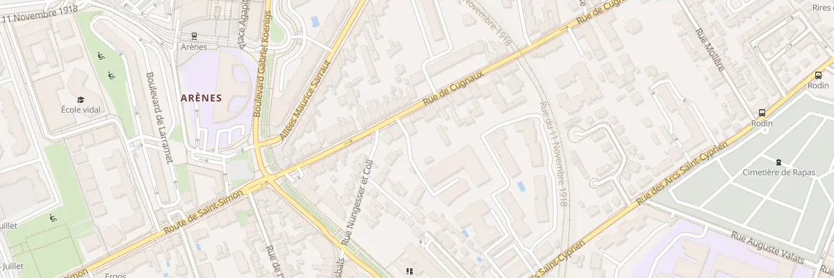 Plan du 20 Rue de Cugnaux à Toulouse