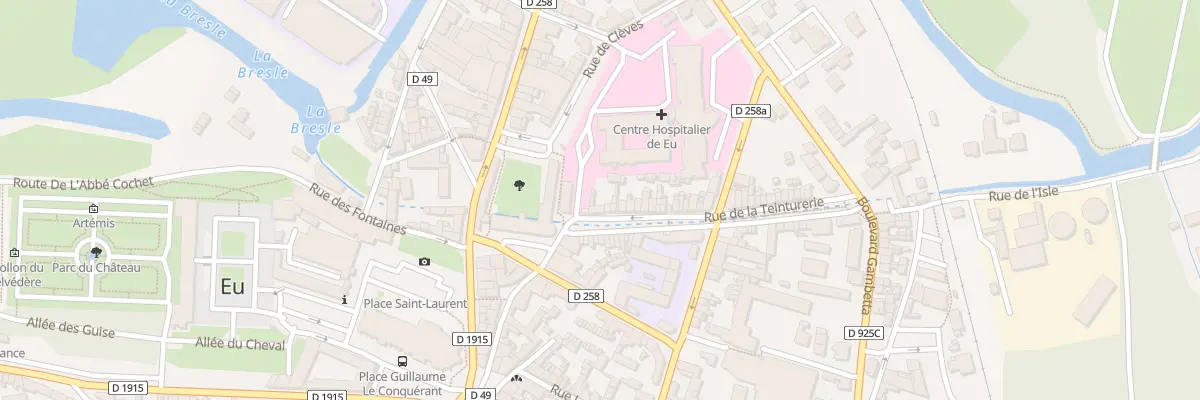 Plan du 66 Rue de la Teinturerie à Eu
